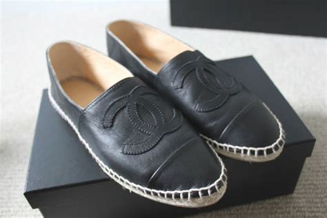 chanel espadrilles leather fake|chanel espadrilles black.